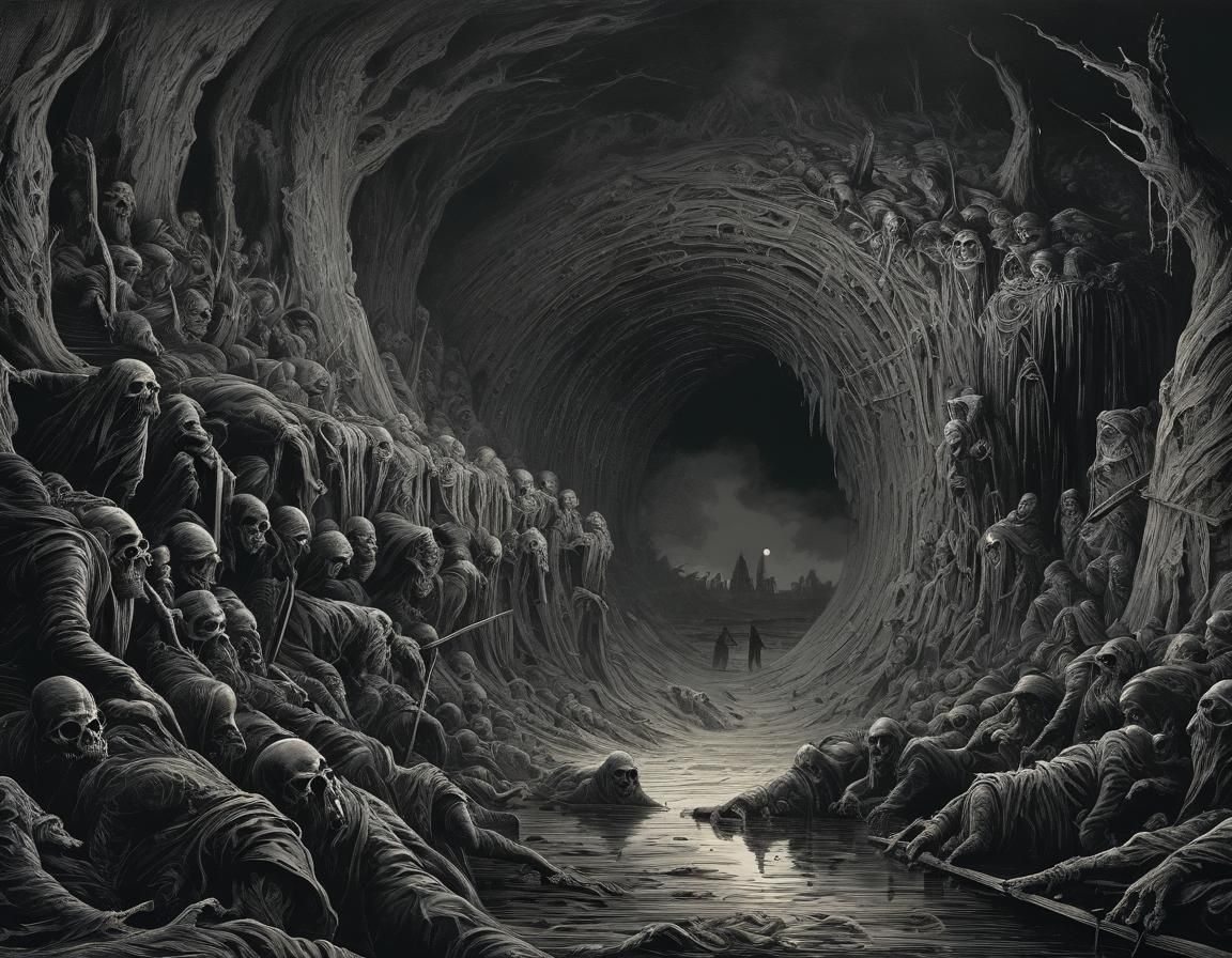 Terrifying Abyss in Horror Style