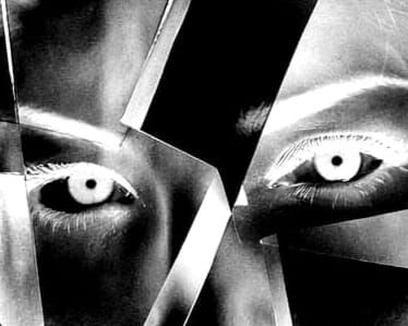 Abstract Portrait in Transparent Photo Negative Style