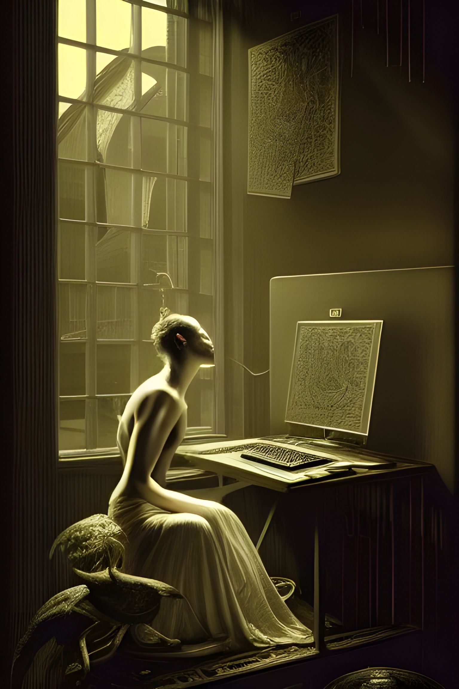 Cyberpunk Choice: Work or Play in High Contrast