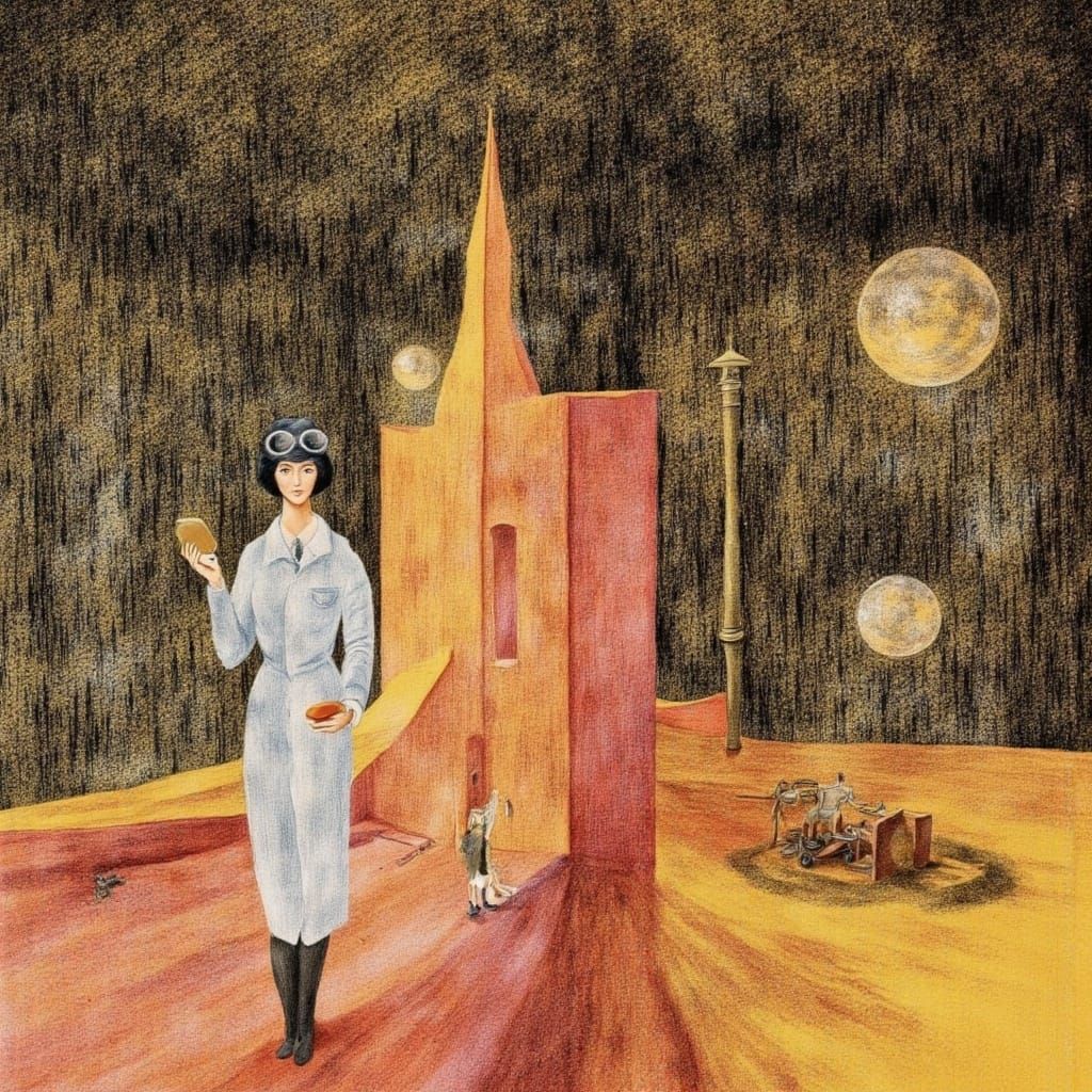 Quantum Mechanics Exploration in Futuristic Style