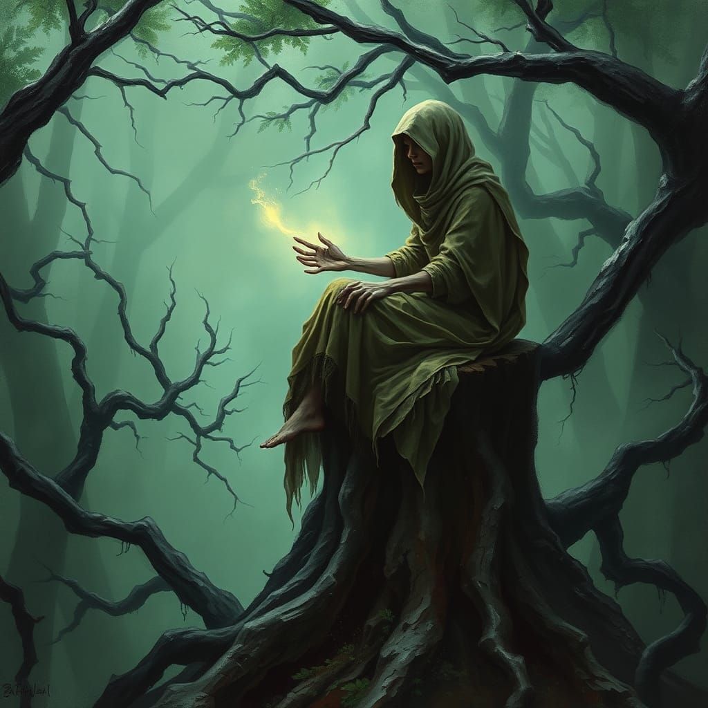 Banshee in Emerald Forest, Rutkowski Style