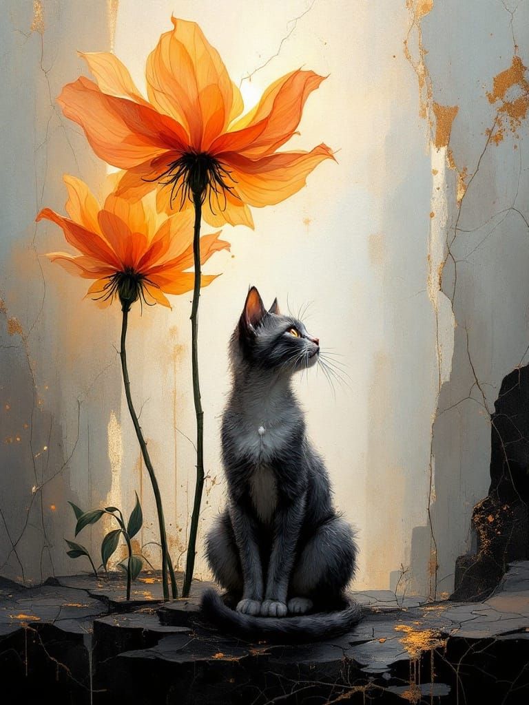 Ethereal High-Fashion Drama in Oil