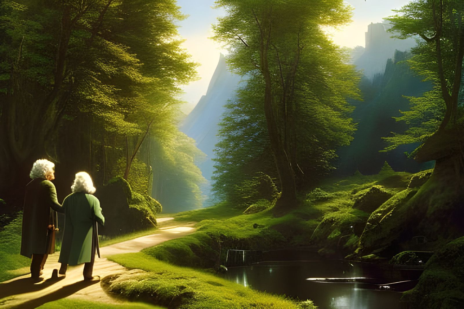 Sam and Frodo in the Undying Lands