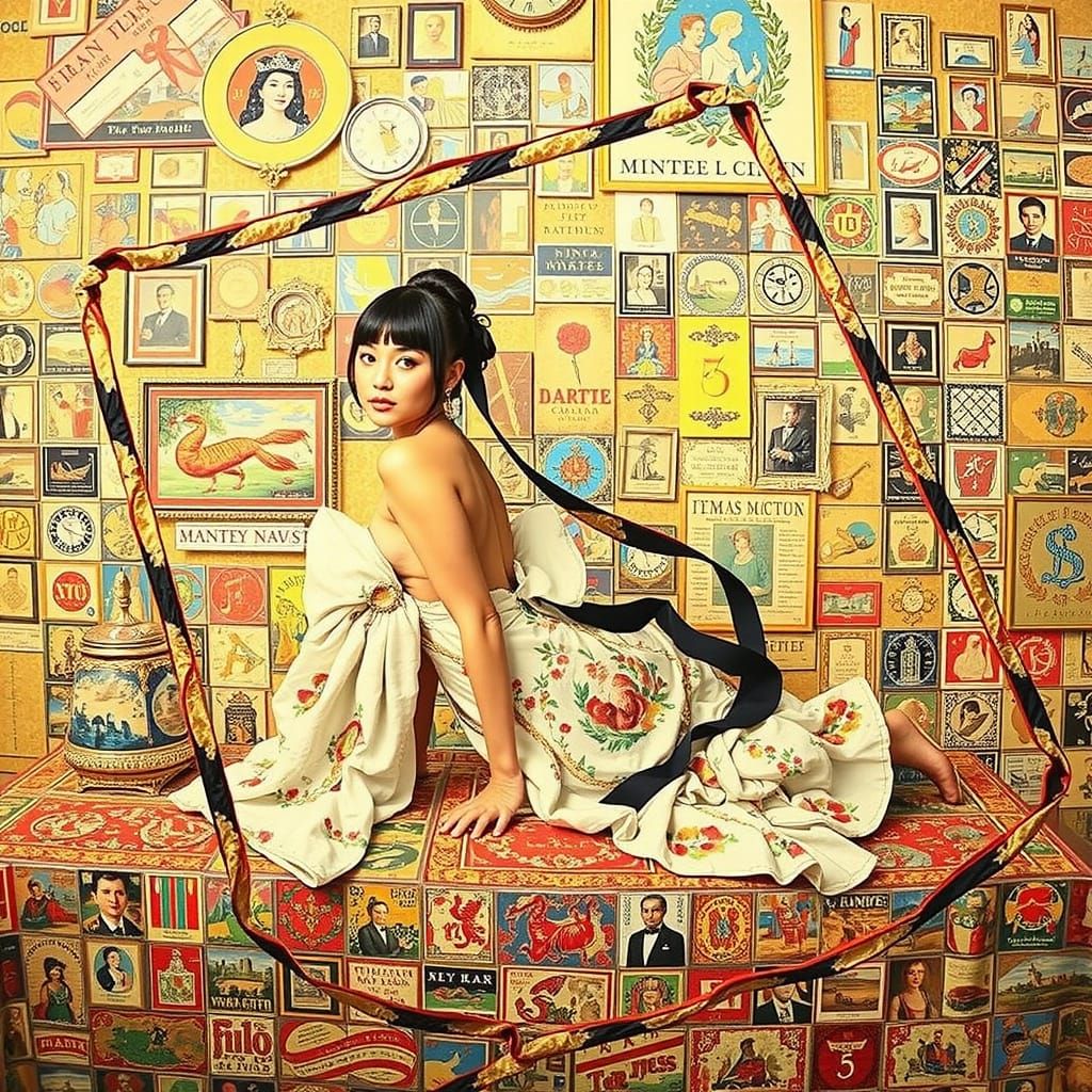 Elegant Woman Posing in Hyperrealistic Style