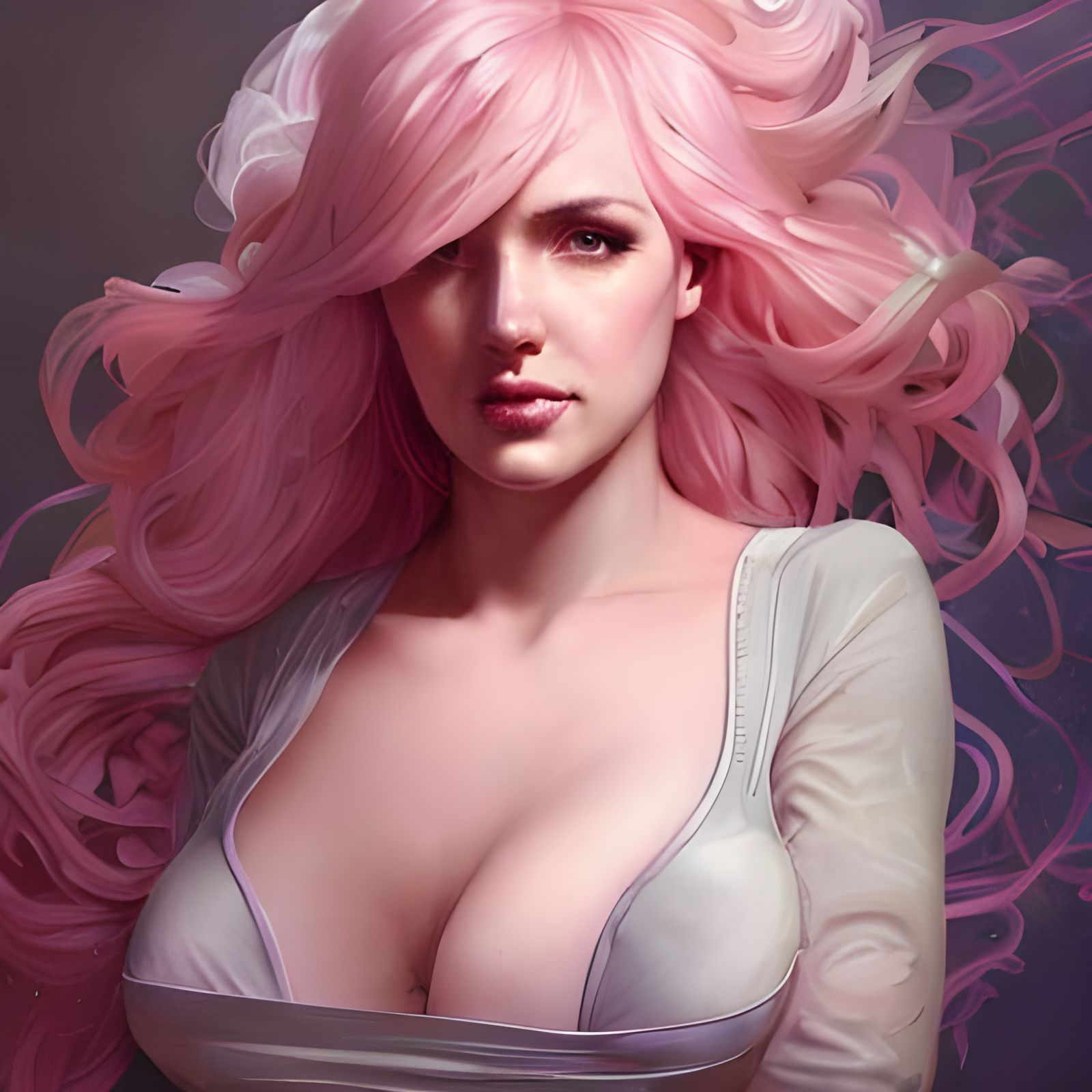 Stepford Punk Portrait in Hyperdetailed Style