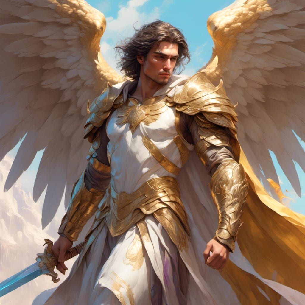 Michael the Archangel in Golden Armor