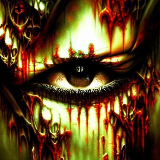 Cursed Figure in Dark Fantasy Horror Style