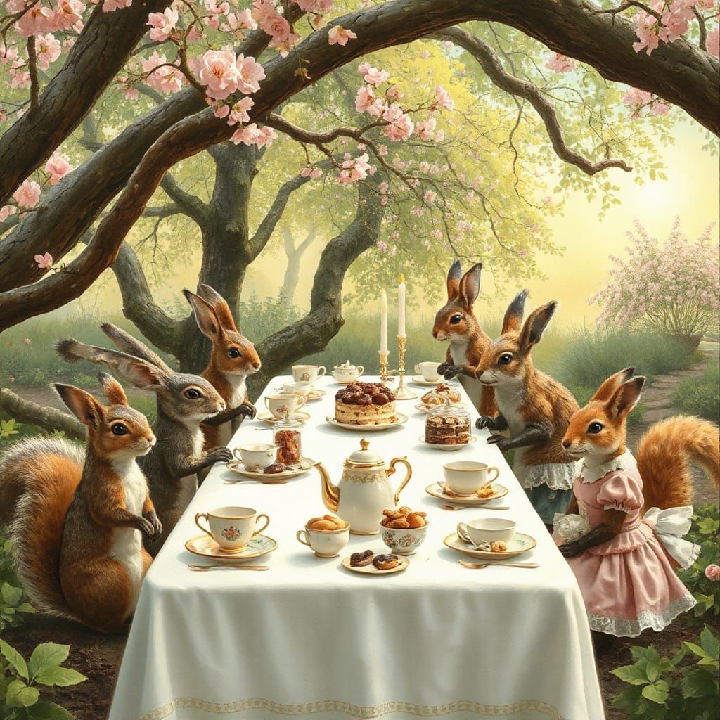 Woodland Whimsy Tea Party in Vintage Storybook Style
