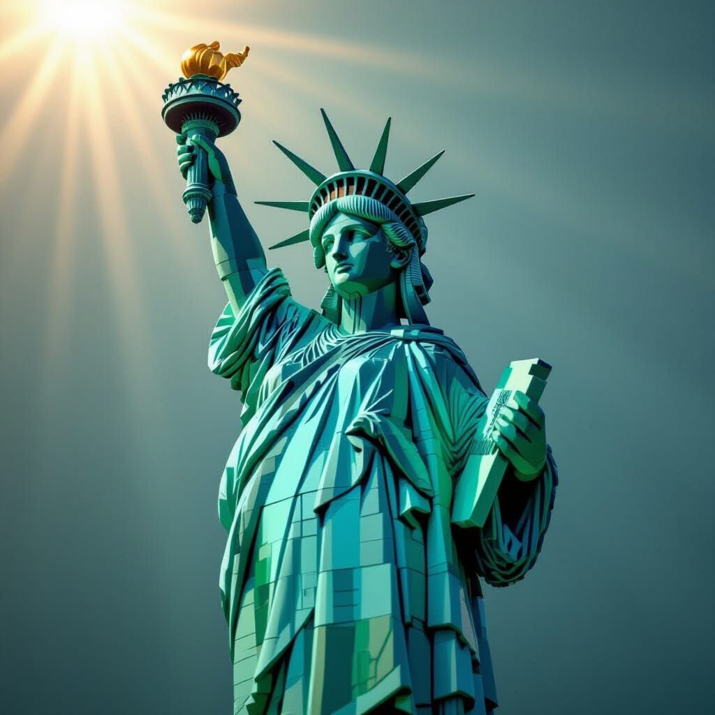 Statue of Liberty Made of Lego Bricks