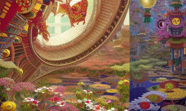 Photorealistic Lunar New Year in Post-Maximalist Style