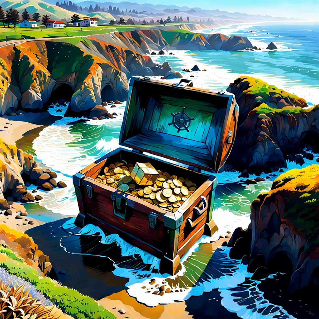 California Coast Treasure Scene