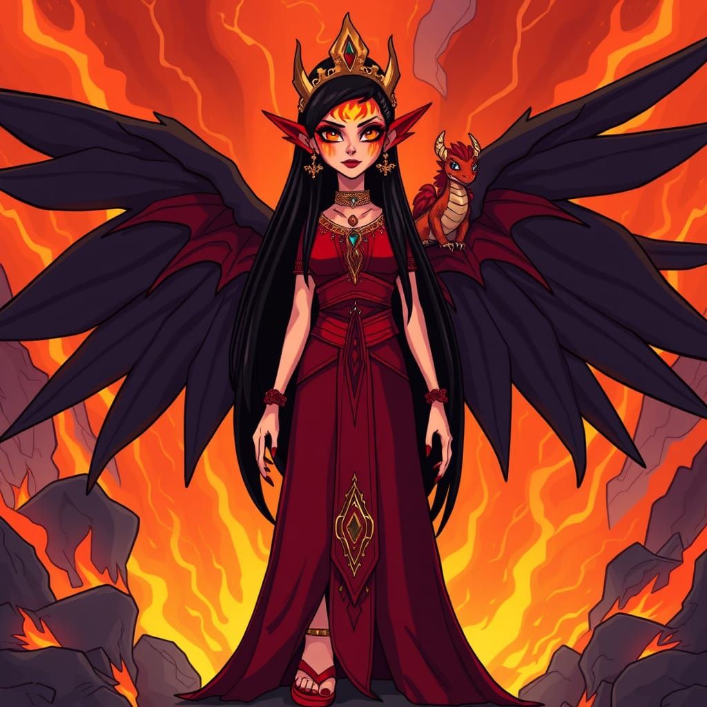 Majestic Fire Spirit Azar Reigns in Fexiana: The Fire Realm