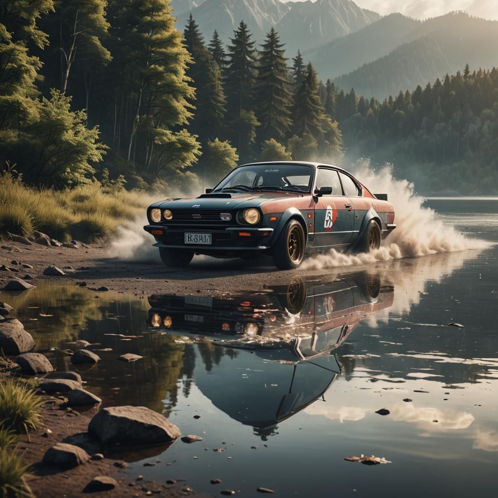 Datsun 280 Drifting: Epic Digital Matte Painting