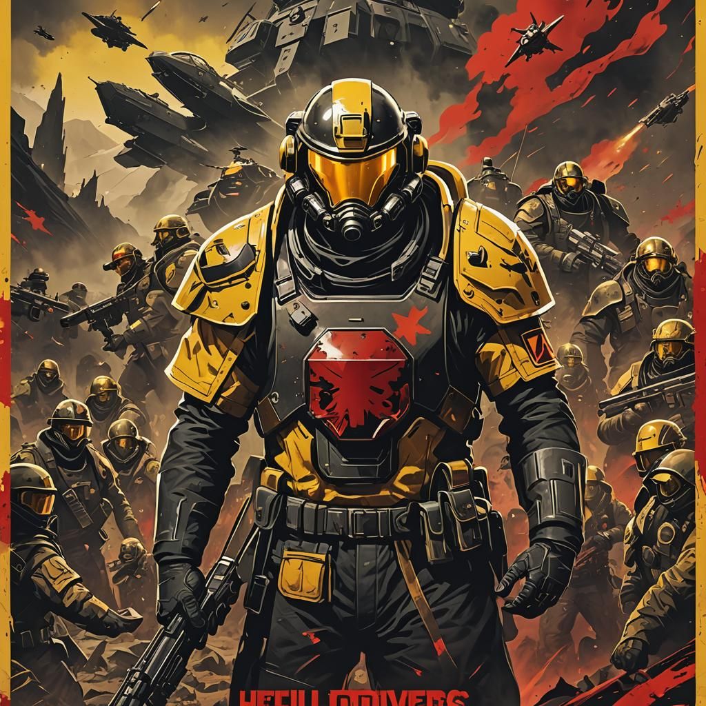 Helldivers Poster in Soviet Propaganda Style