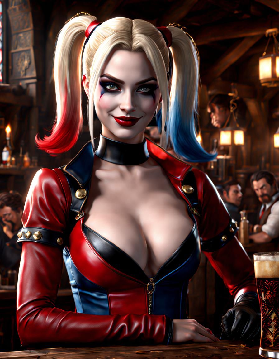 photorealistic harley quinn