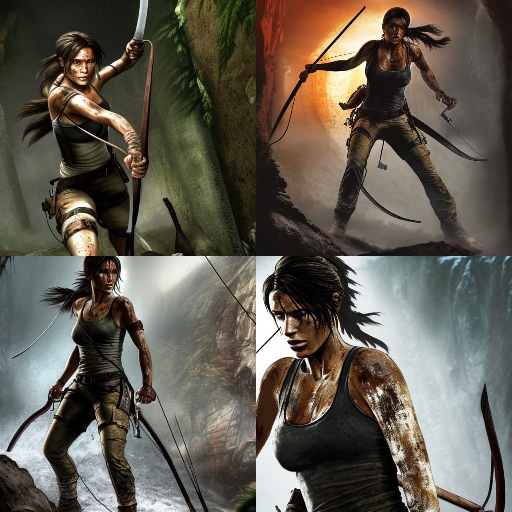 Adventurous Tomb Raider Illustration