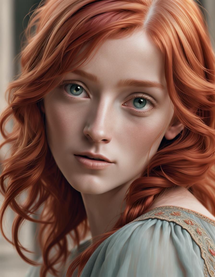 Redhead Beauty in Pre-Renaissance Style