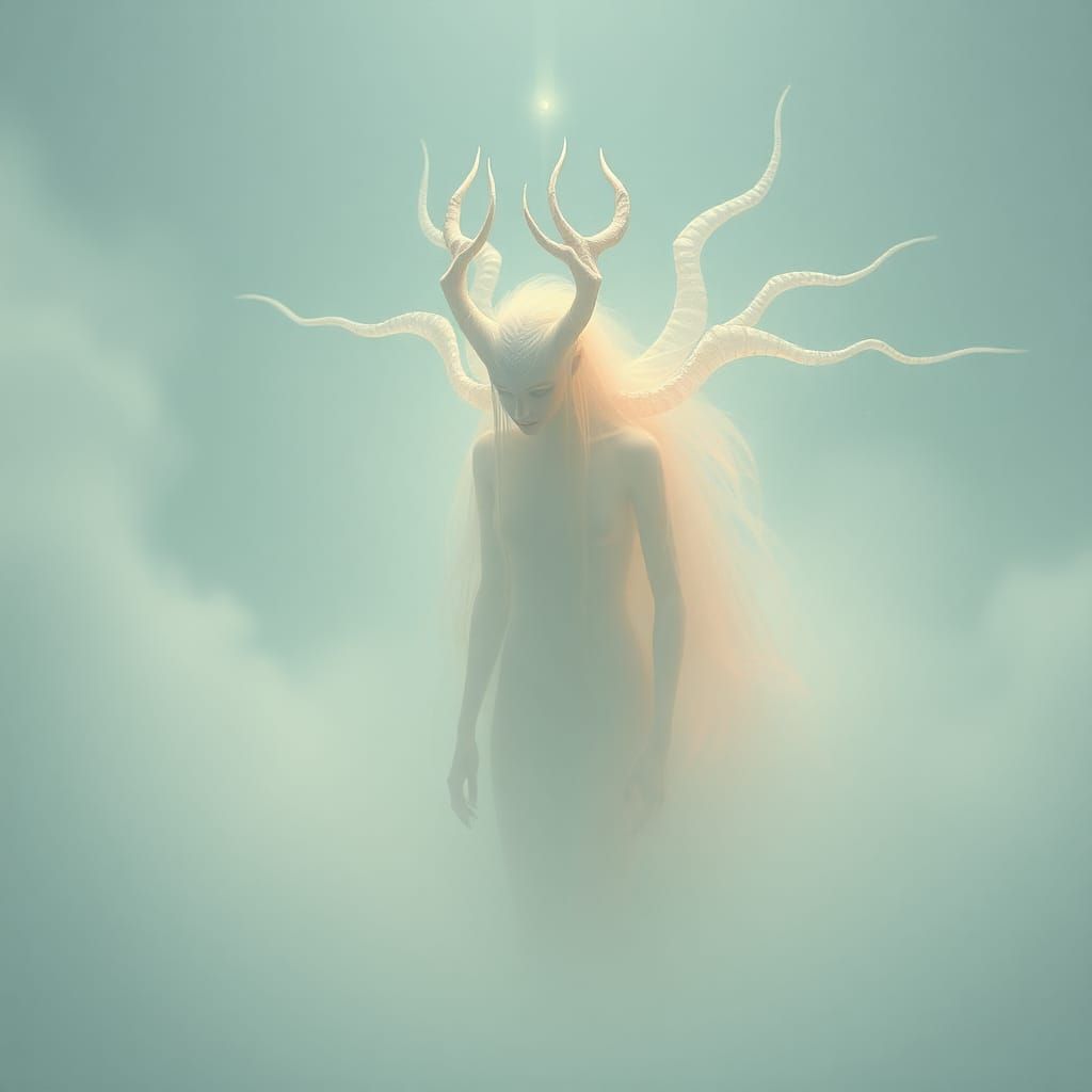 Mystical Being in Dreamlike Lo-Fi Surrealism