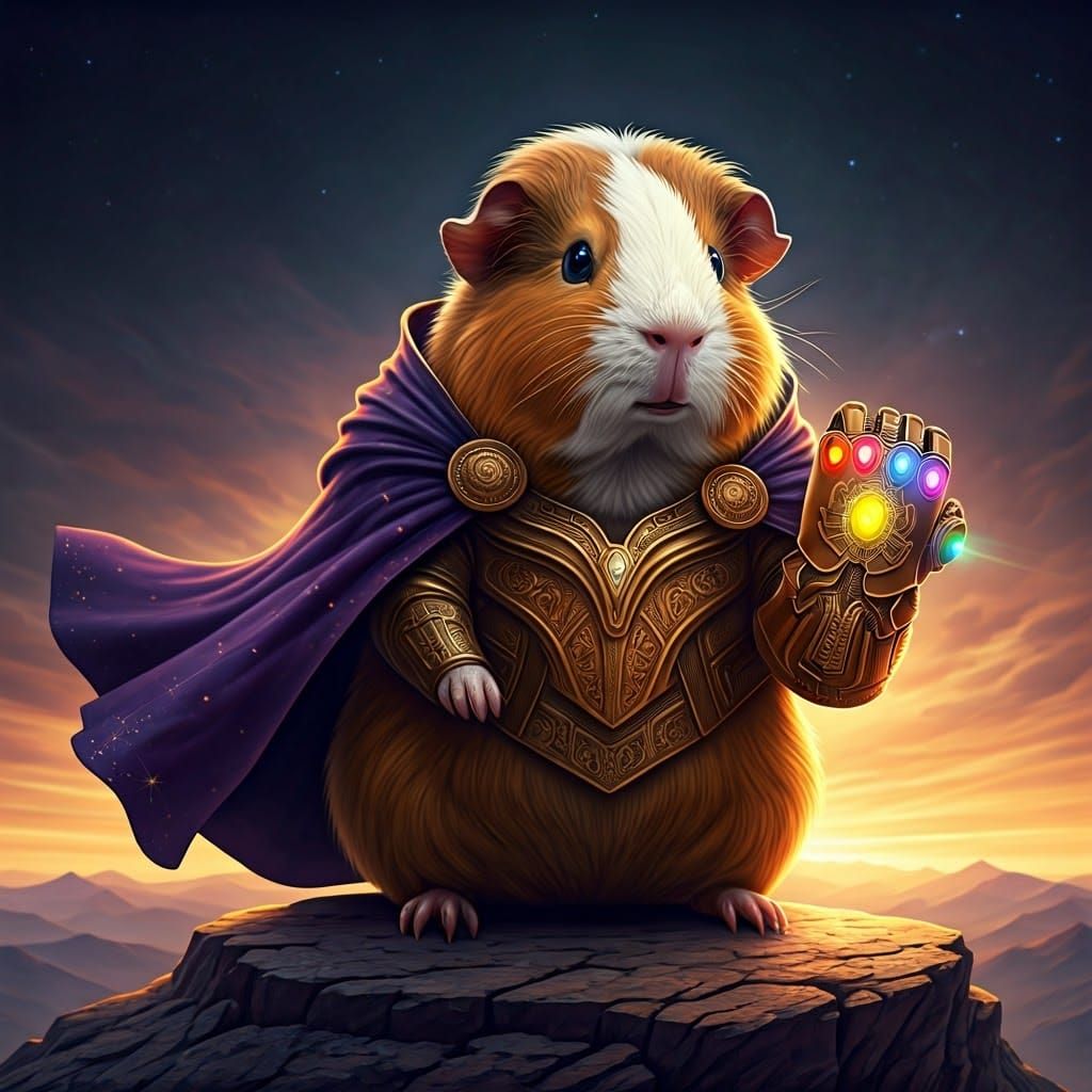 Golden Guinea Pig Emperor Ascends to Cosmic Dominance