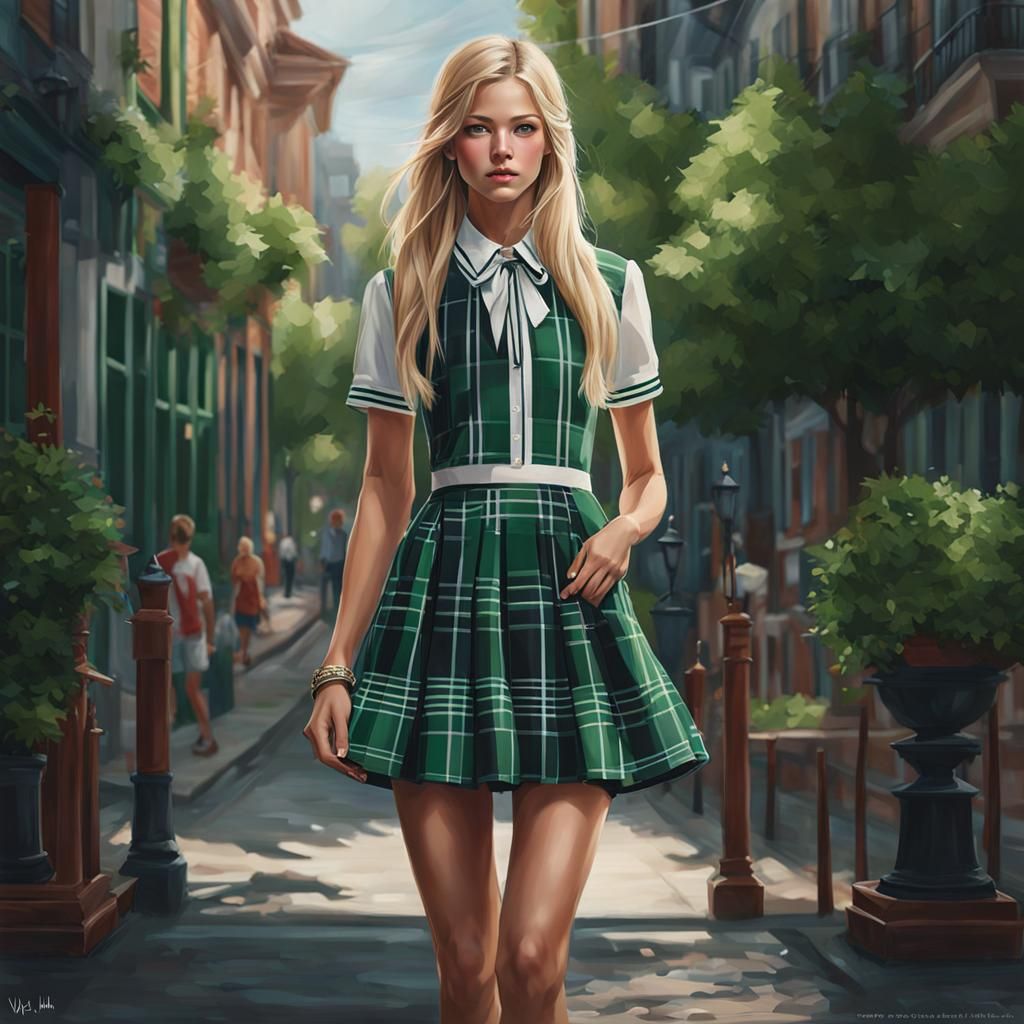 Beautiful Girl in Preppy Style Portrait