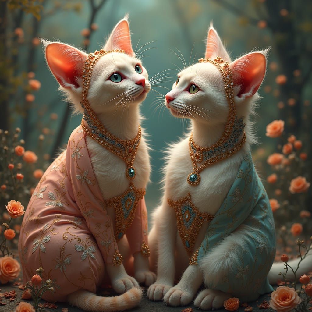 Felines in Exquisite Haute Couture