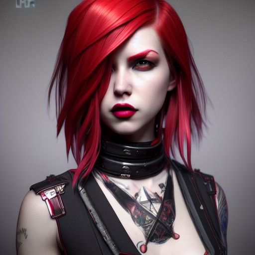 Vi from Arcane: Hyperdetailed Punk Portrait