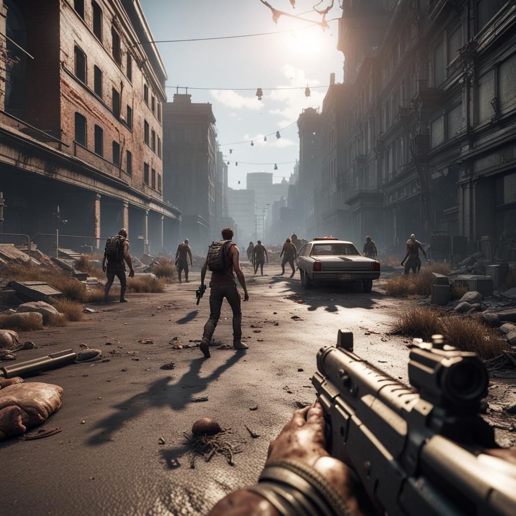 Epic Zombie Apocalypse in 3D Game Style