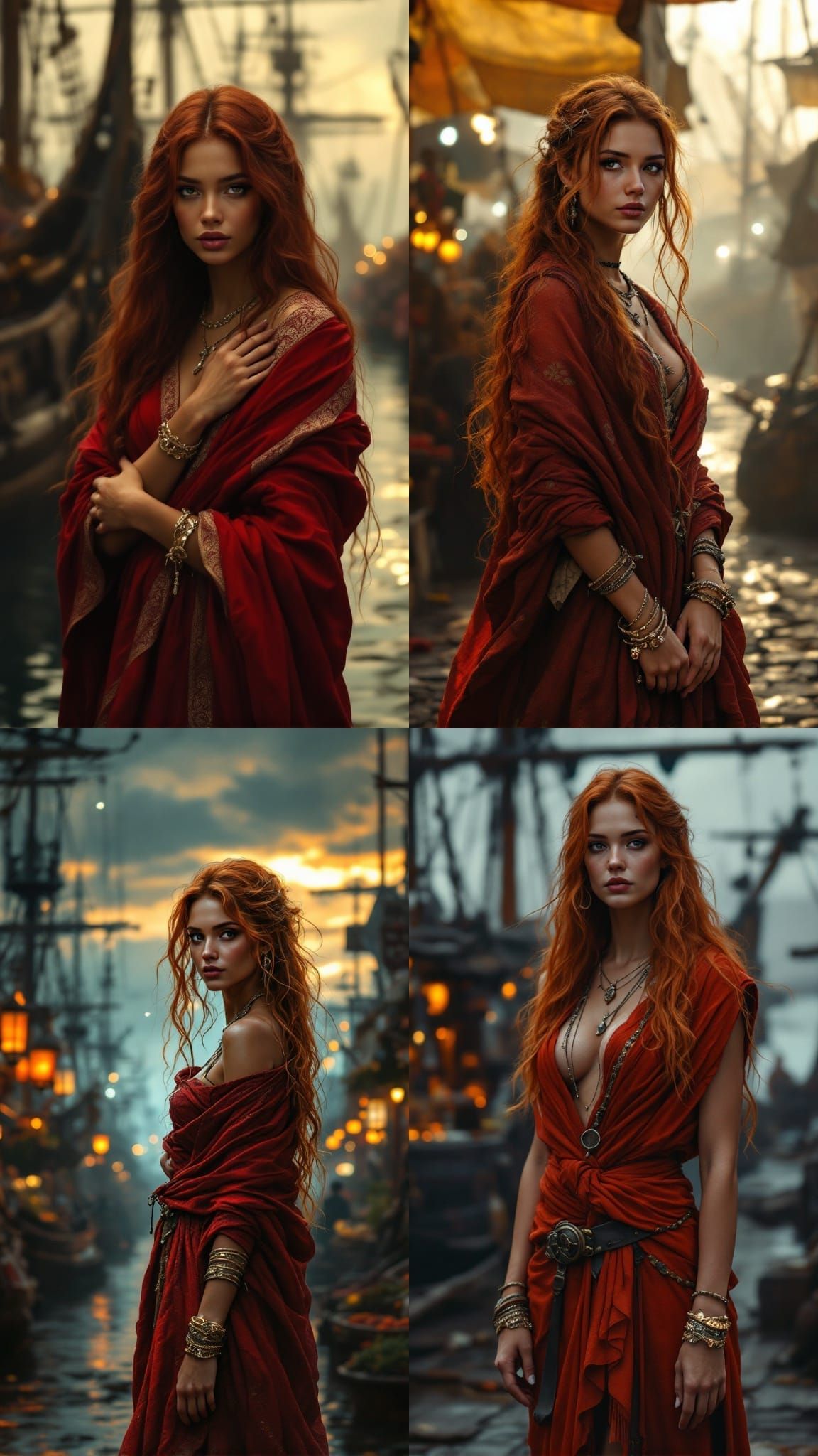 Ethereal Dawn Portrait in Chiaroscuro Style