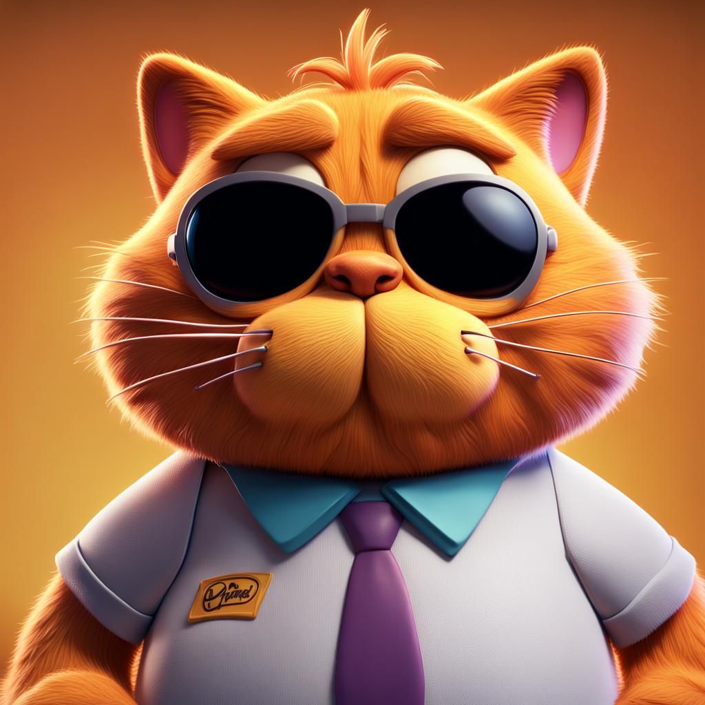 Garfield as 3D Digital Art