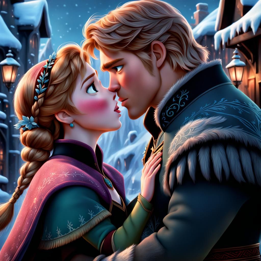 Kristoff About To Kiss Anna (Better Version)