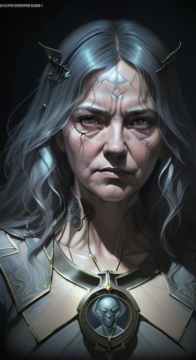 High Priestess Tarot Card in Comic Book Art