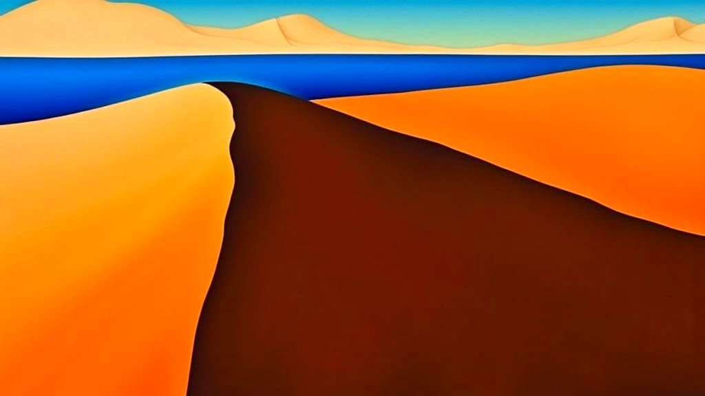 Sensual Sand Castle Landscape in Warm Colors
