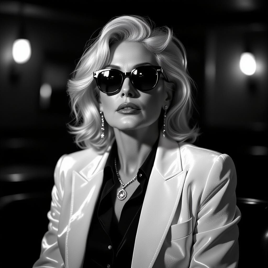 Defiant Beatnik in a Jazz Club: Black and White Photography