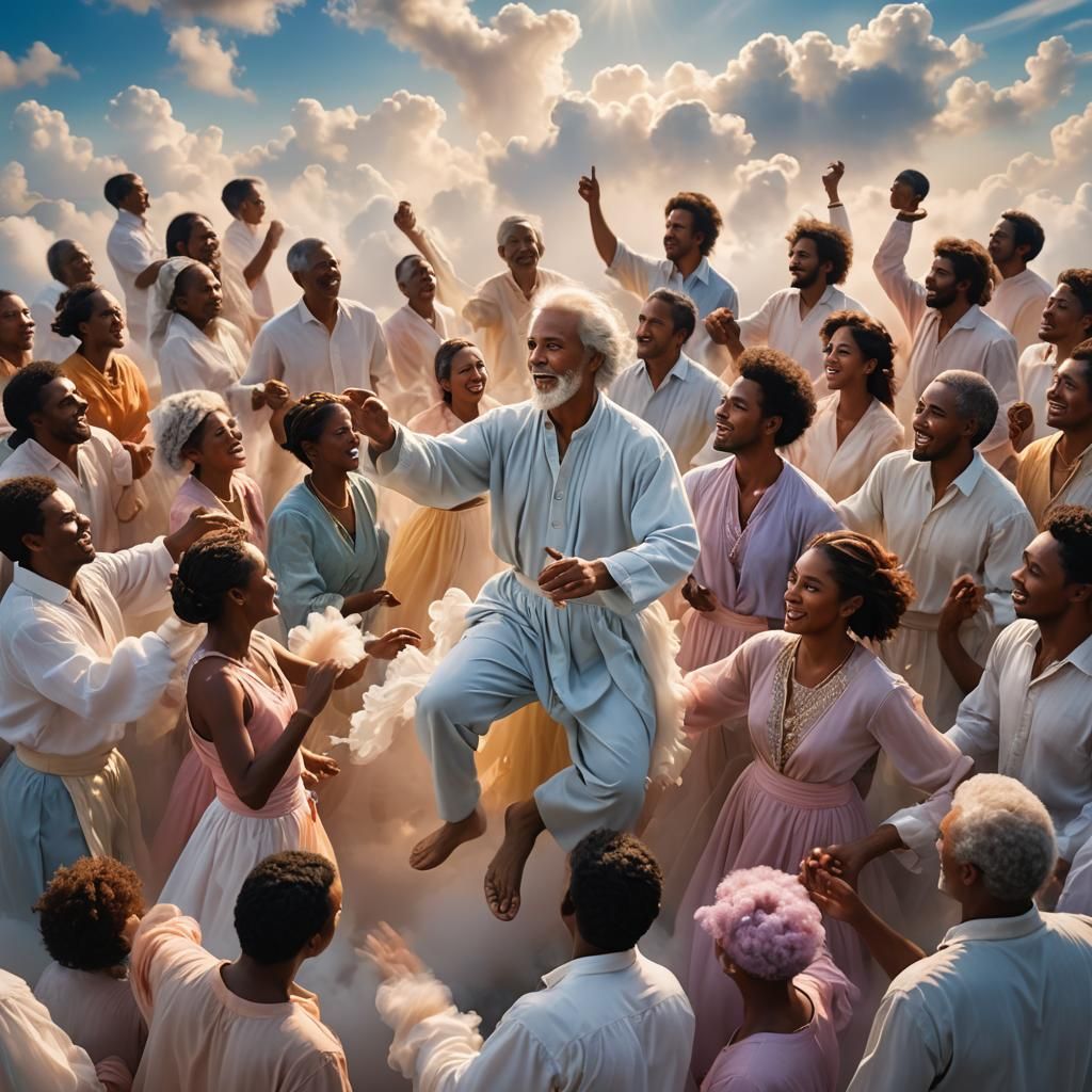 Graceful Cloud Dance: Conceptual Portrait Photography