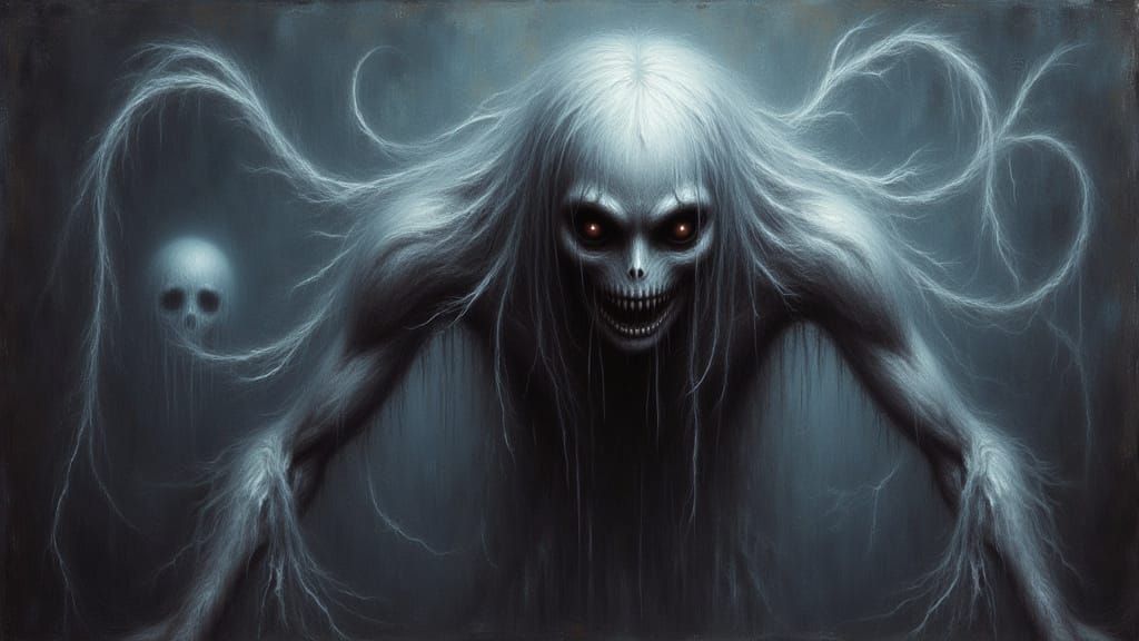 Grotesque Pulsating Symbiont in Epic Fantasy Oil Painting