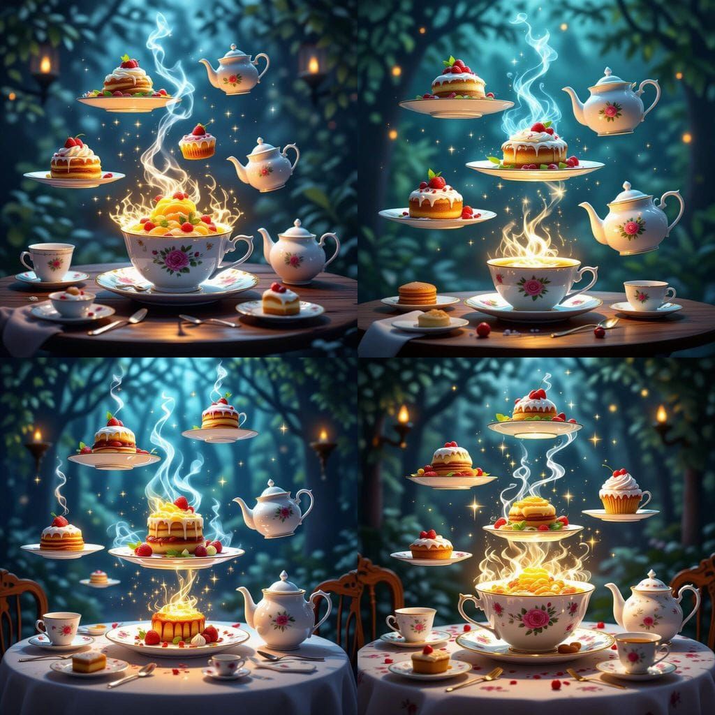 Magical Levitating Feasts and Glowing Desserts