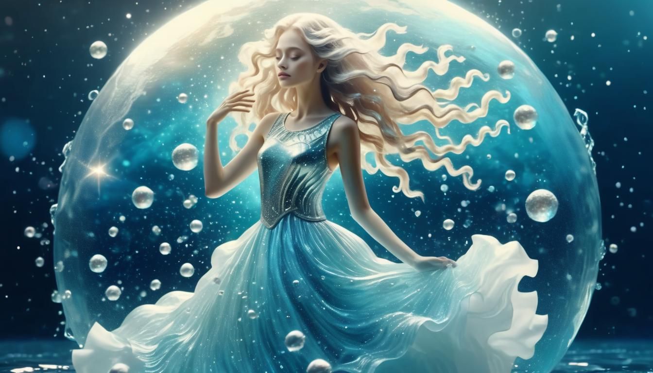 Aquarius Zodiac: Water Woman in Universe