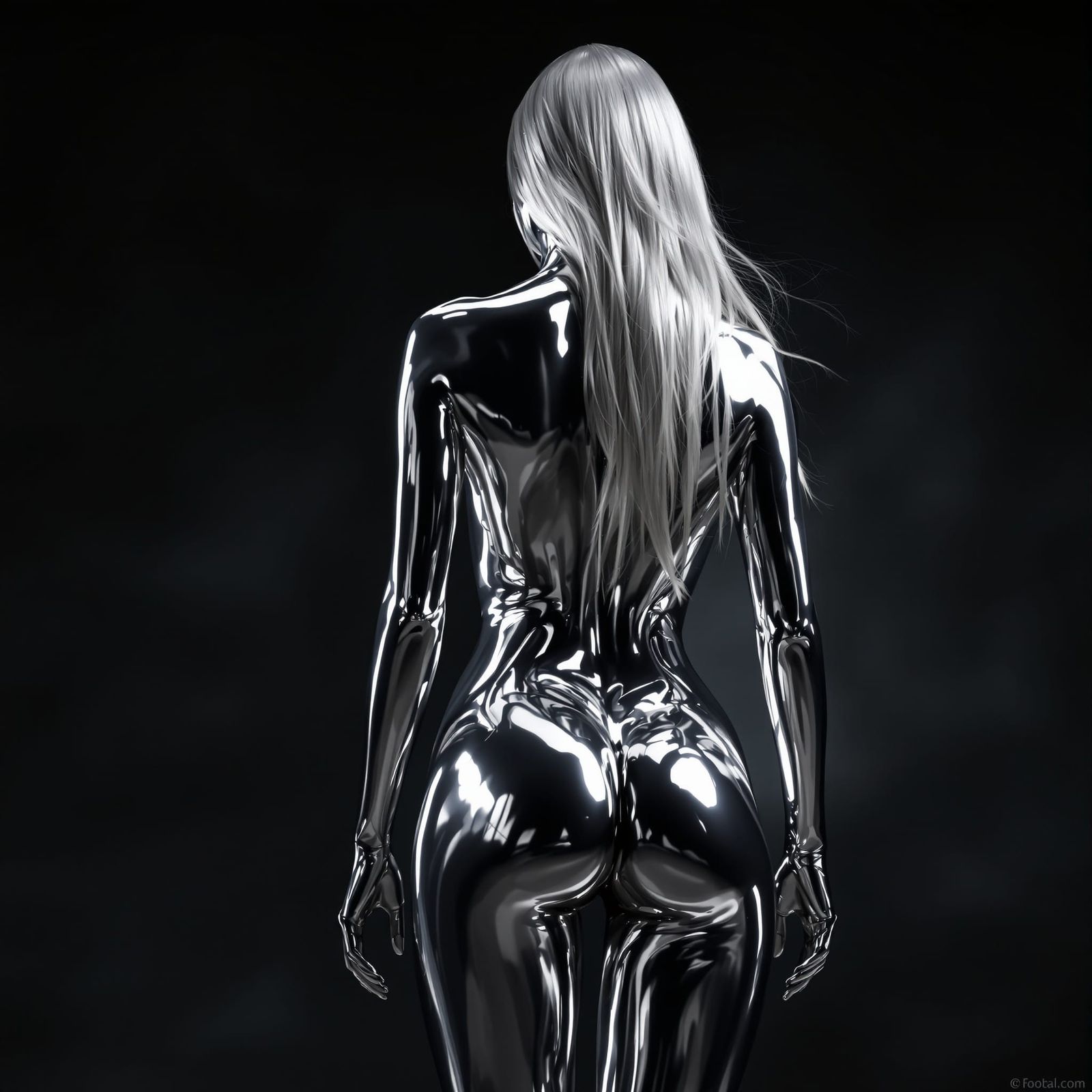 Chrome Woman: Liquid Metal Sculpture