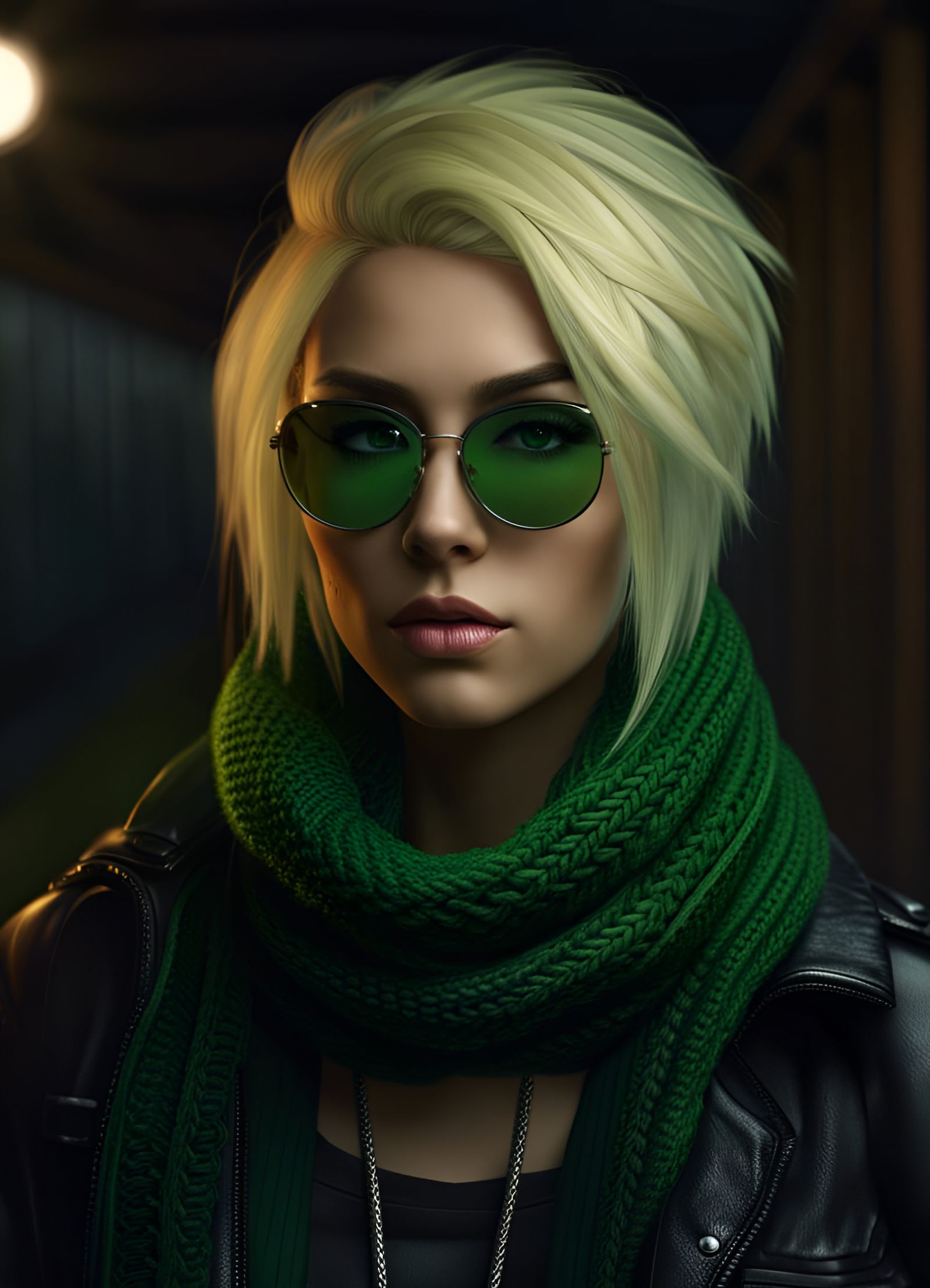 Detailed Portrait of a Punk Student in Grunge Style