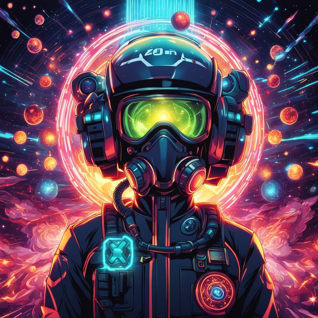 Sci-Fi National Science Day Wallpaper in Anime Style