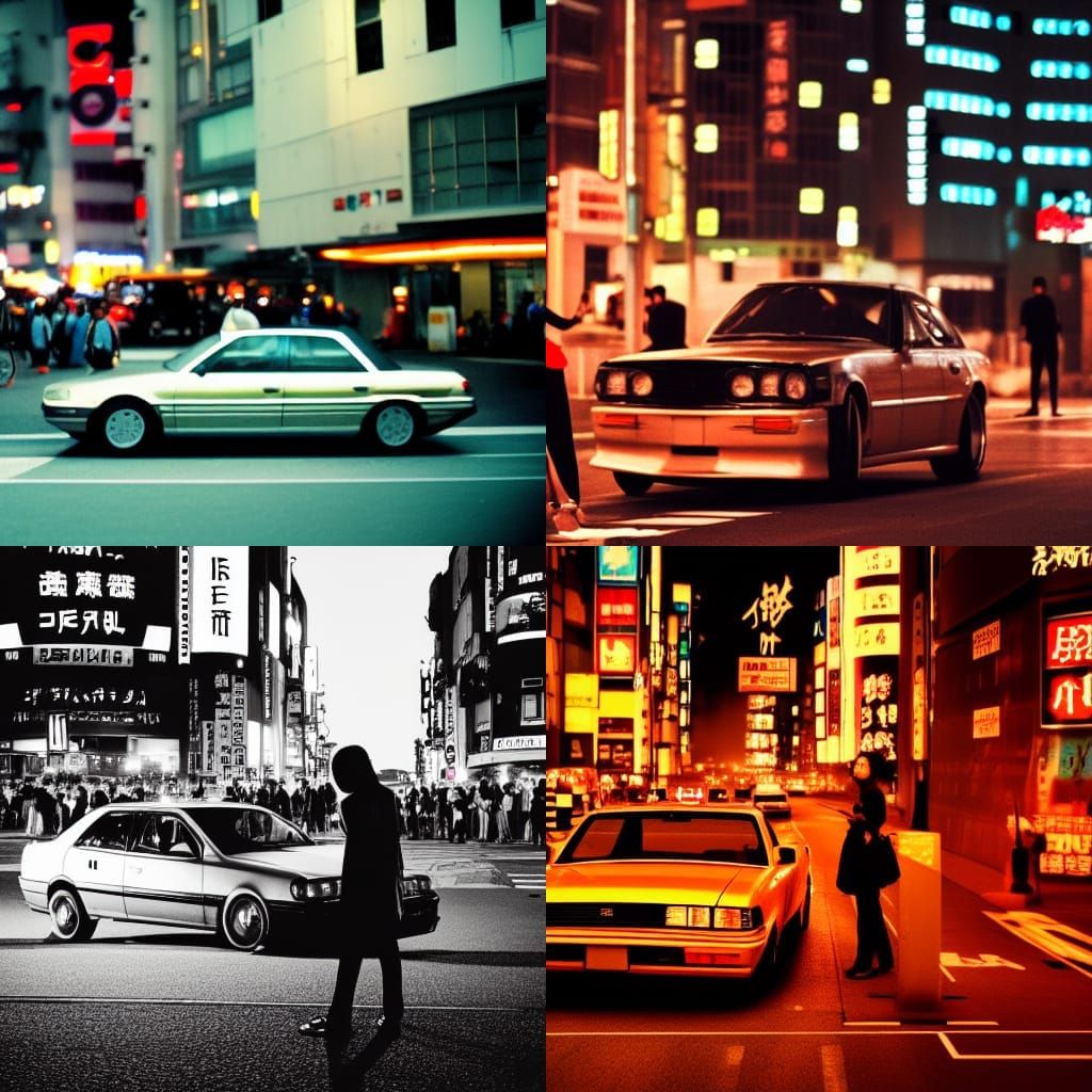 Midnight Drift in Shibuya: Cinematic HDR Scene