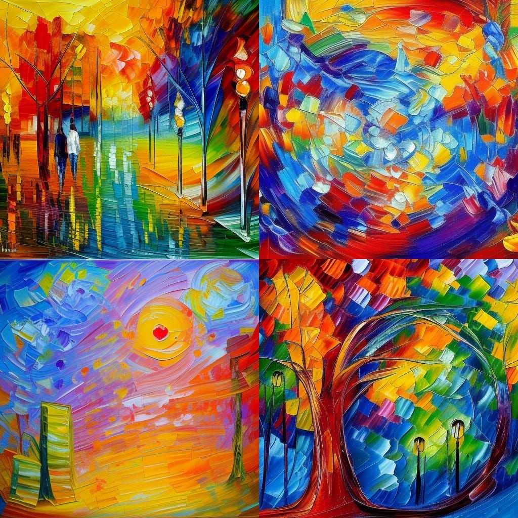 Neo-Impressionist Oil Painting with Textured Paint