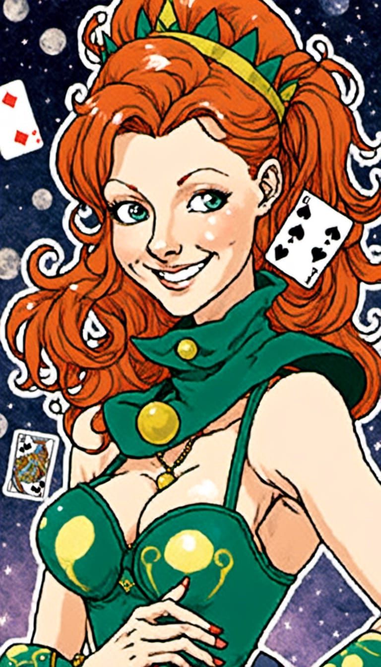 Anime Jester on the Moon in Kinu Nishimura Style