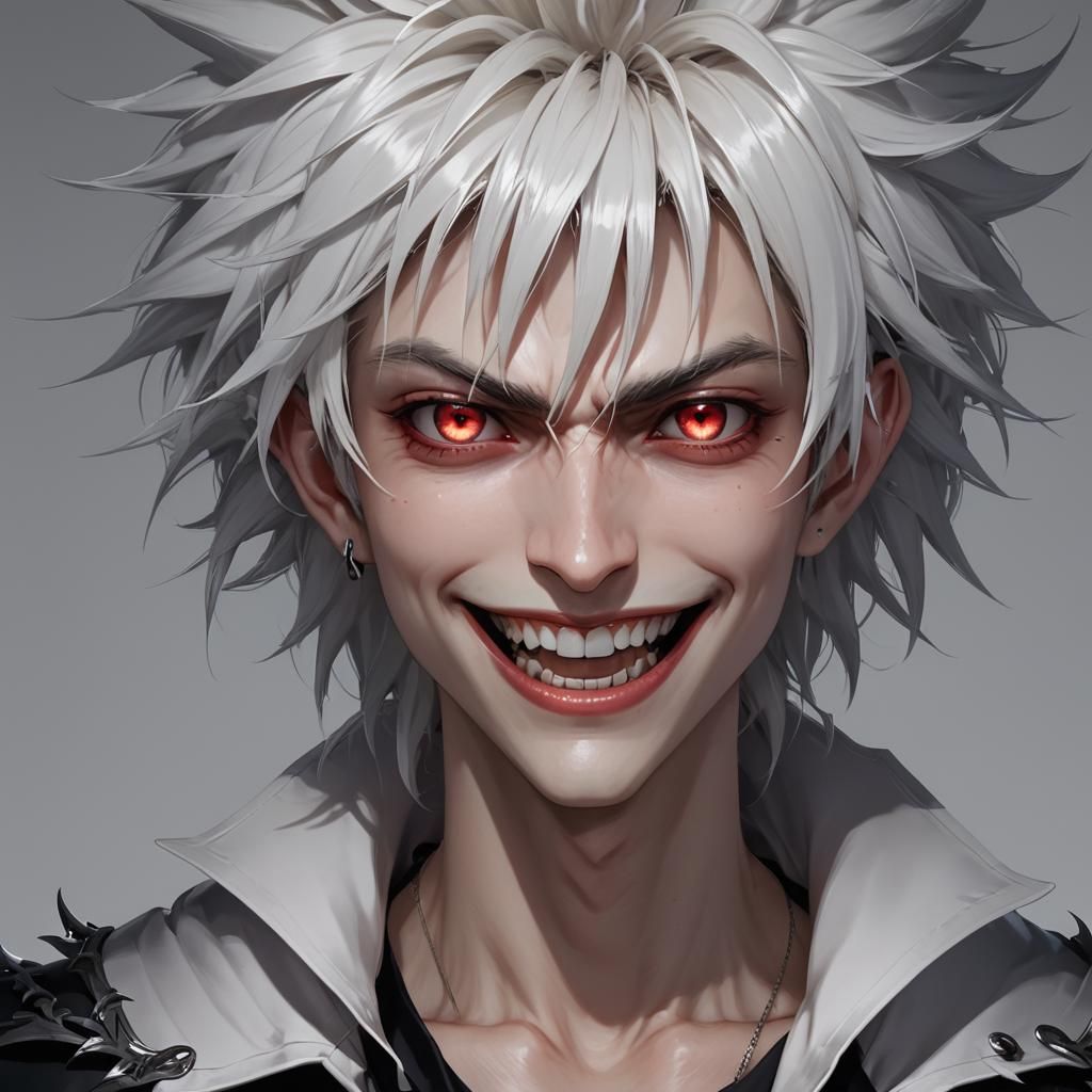 Vampire Boy Portrait in Anime-Inspired 3D Art