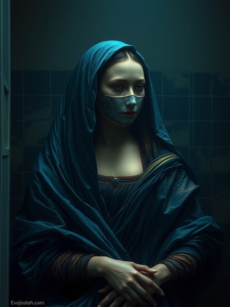 Mona Lisa in Asylum: Surreal Digital Art