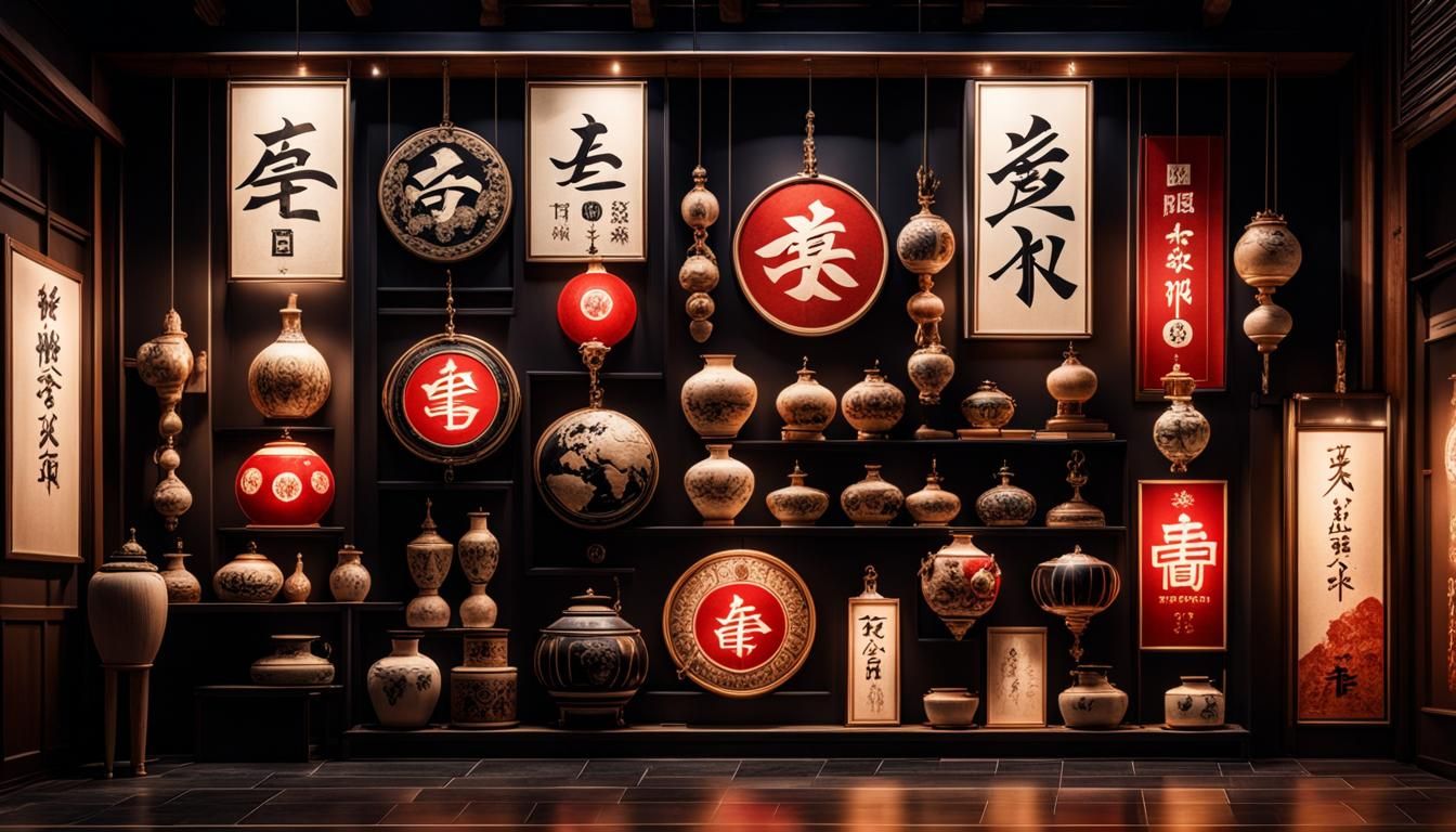 Futuristic Japanese Corporate Logos in Shin Hanga Style