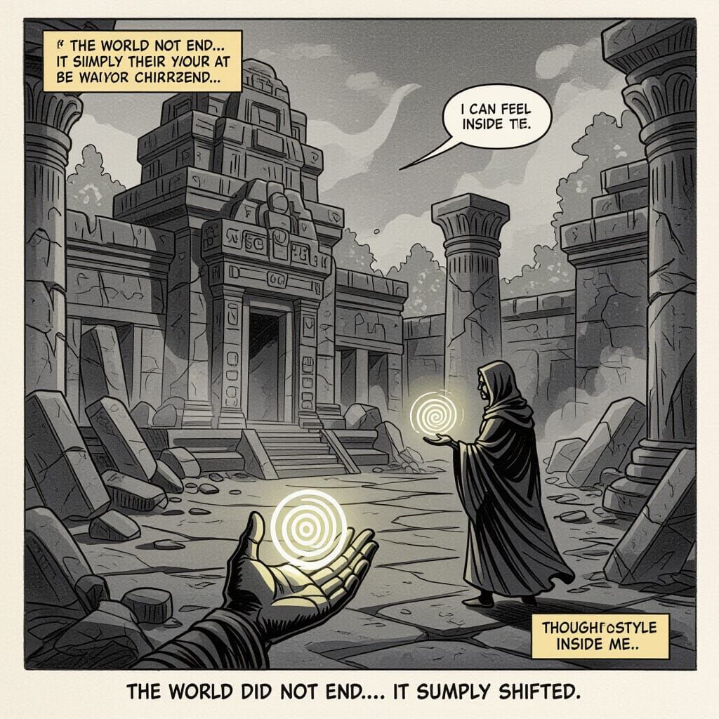 Comic Art: Prophet Reveals Glowing Symbol in Ruined Temple