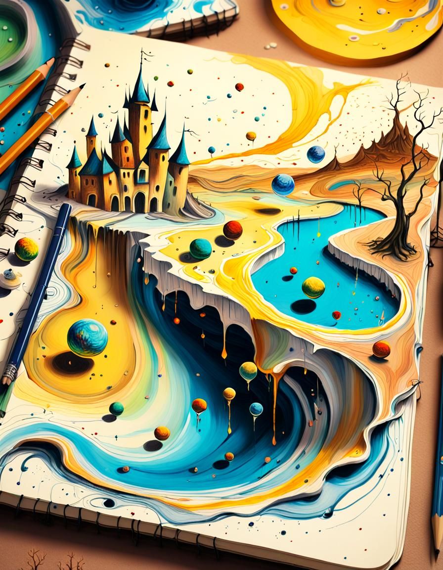 Surreal Worlds Emerge from Notebook Doodles