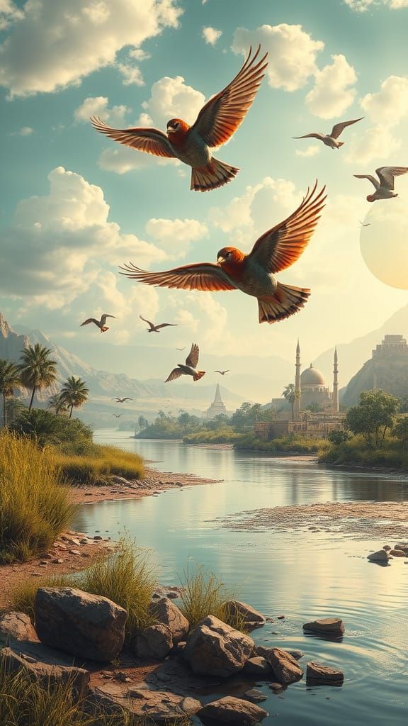 Egyptian spring time sparrows