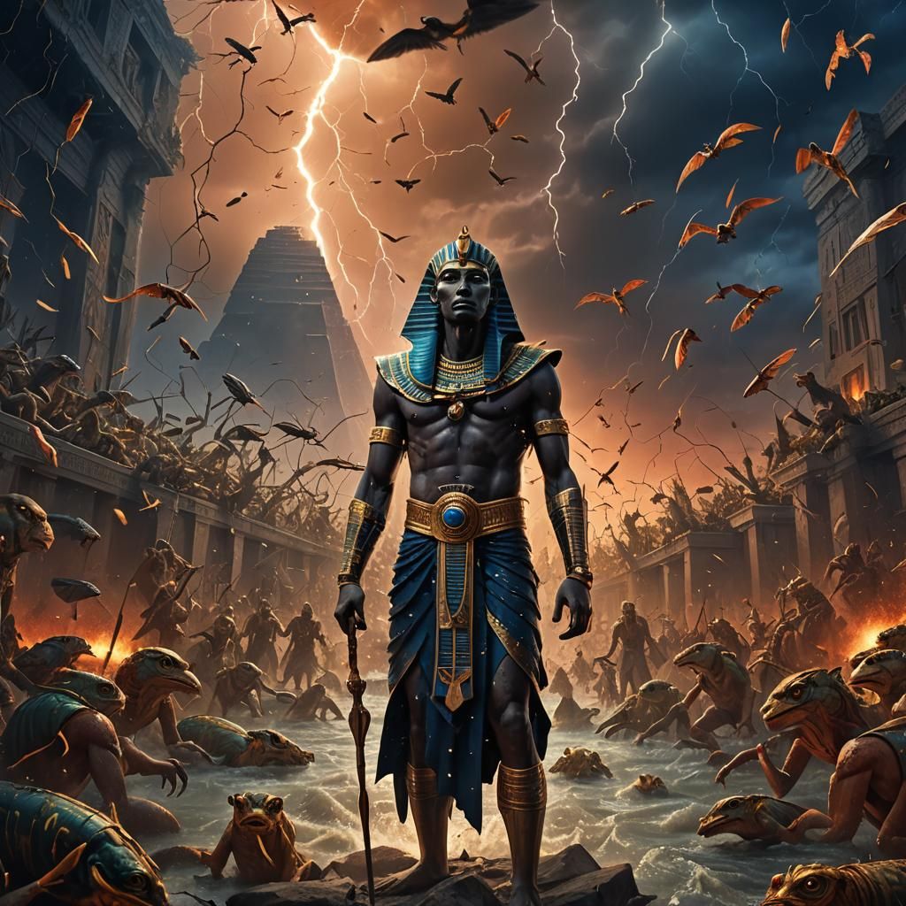 Egyptian Plagues: A Fantastical Matte Painting